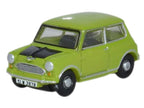 Mini Cooper Lime Green with Matt Black Hood 1/148 (N) Scale Diecast Model Car by Oxford Diecast-1