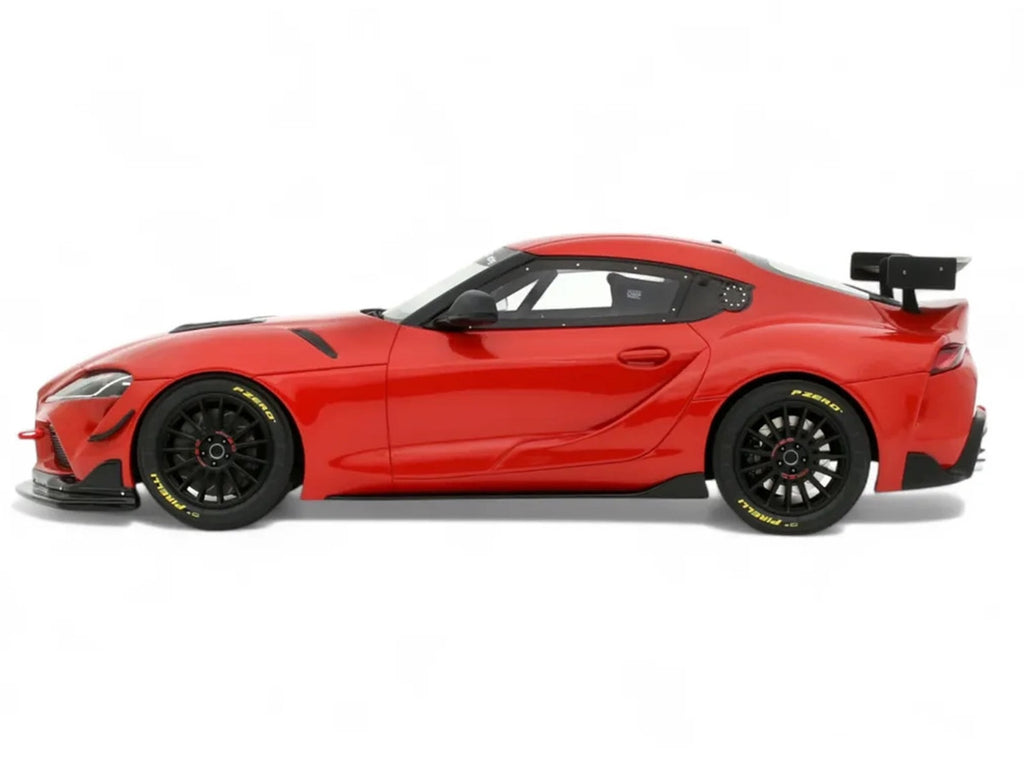 2023 Toyota Supra GT4 100 Edition Plasma Orange Metallic Limited Edition to 999 pieces Worldwide 1/18 Model Car by Otto Mobile-1