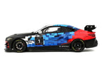 2024 BMW M4 GT4 #1 "M Motorsport Livery" Black and White with Red and Blue Graphics Limited Edition to 999 pieces Worldwide 1/18 Model Car by Otto Mobile-1