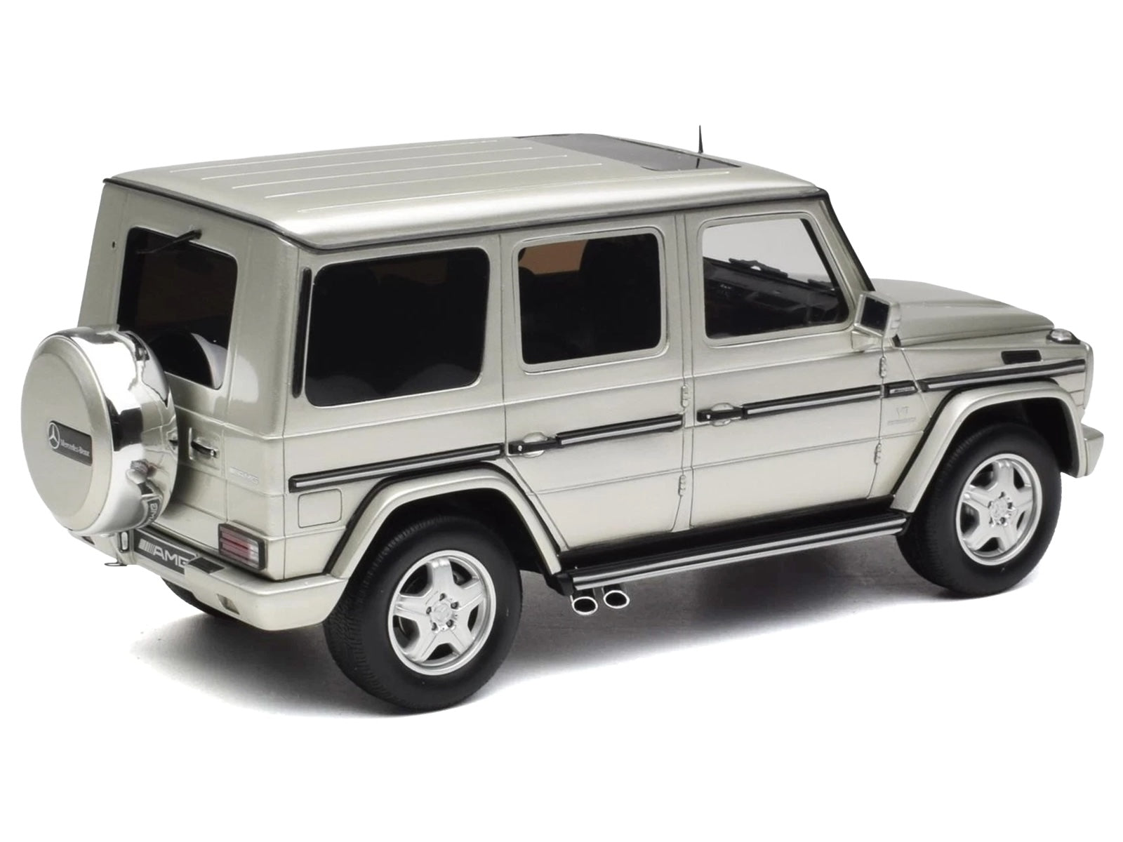 2003 Mercedes-Benz G-Class 55 AMG Iridium Silver Metallic Limited Edition to 999 pieces Worldwide 1/18 Model Car by Otto Mobile