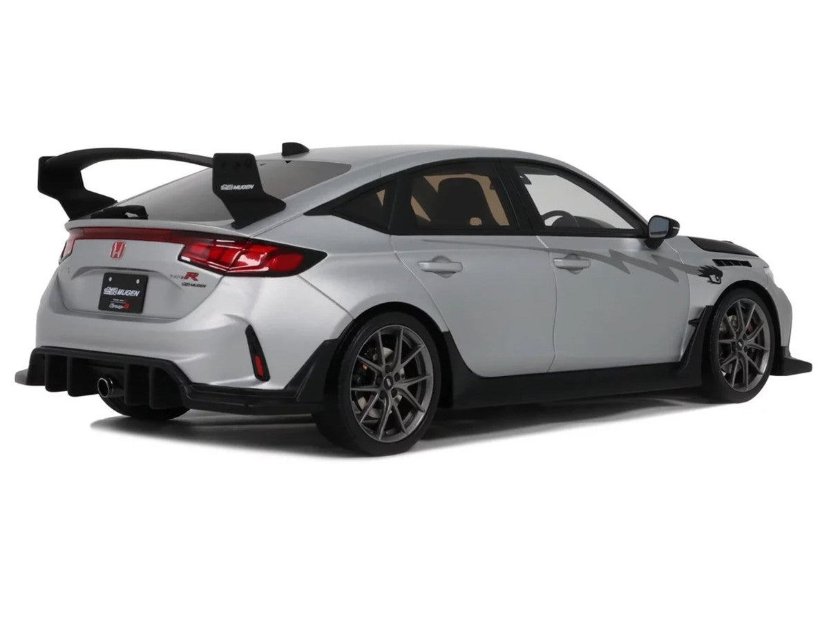 2024 Honda Civic Type R Mugen Group B RHD (Right Hand Drive) Matt Silver Metallic with Black Hood Limited Edition to 999 pieces Worldwide 1/18 Model Car by Otto Mobile-4