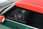 2021 Mini Clubman (F54) JCW British Green Metallic with Red Top and Stripes Limited Edition to 999 pieces Worldwide 1/18 Model Car by Otto Mobile-1
