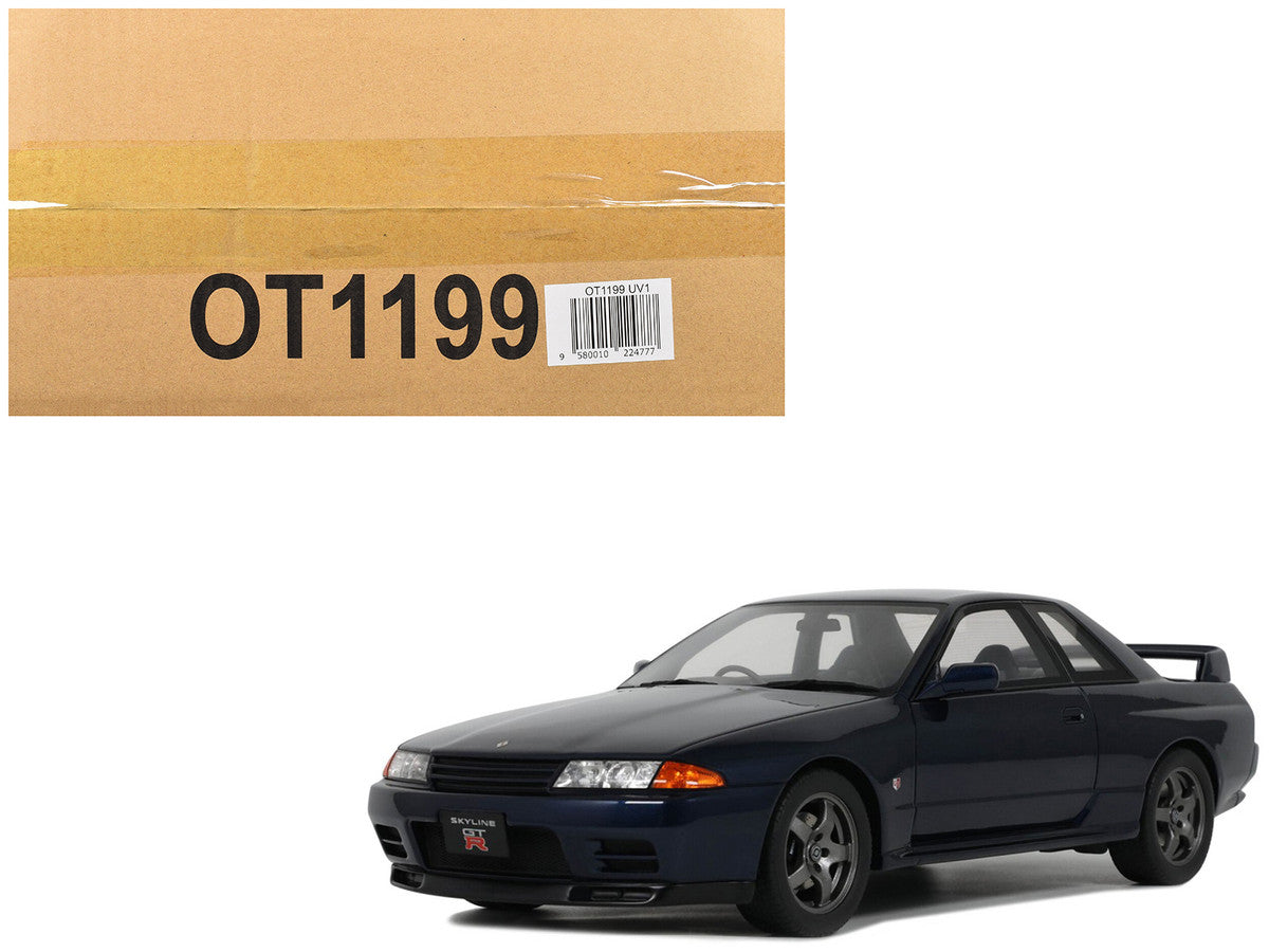 1993 Nissan Skyline GT-R (BNR32) RHD (Right Hand Drive) Dark Blue Pearl Limited Edition to 2000 pieces Worldwide 1/18 Model Car by Otto Mobile-0
