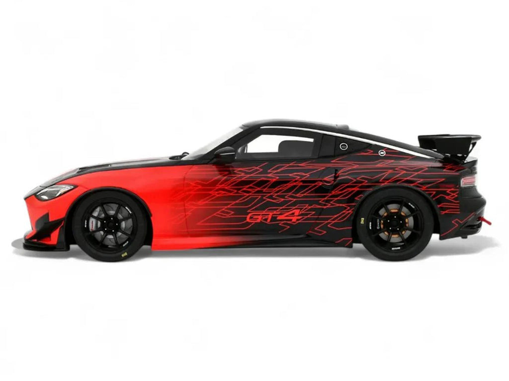 2022 Nissan Z GT4 #23 Black with Red Graphics "2022 SEMA Show" 1/18 Model Car by Otto Mobile-0