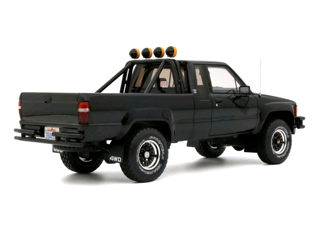 1985 Toyota Hilux SR5 Pickup Truck Black Limited Edition to 3000 pieces Worldwide 1/18 Model Car by Otto Mobile-1