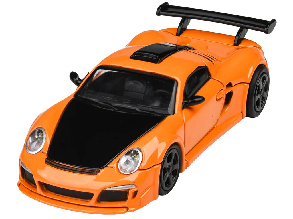 2012 RUF CTR3 Clubsport Orange with Black Hood 1/64 Diecast Model Car by Paragon Models-2