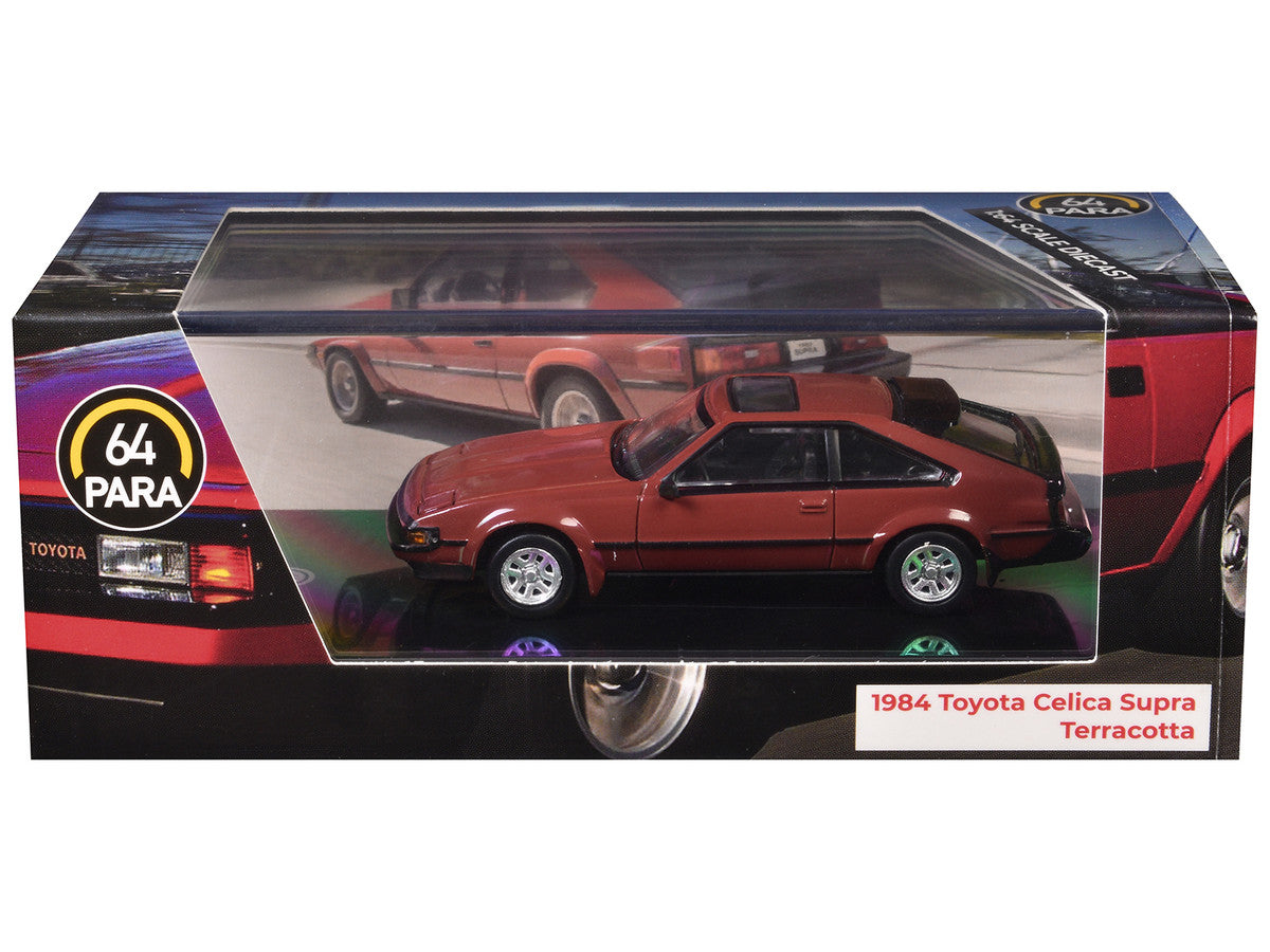 1984 Toyota Celica Supra Terracotta Red with Sunroof 1/64 Diecast Model Car by Paragon-0