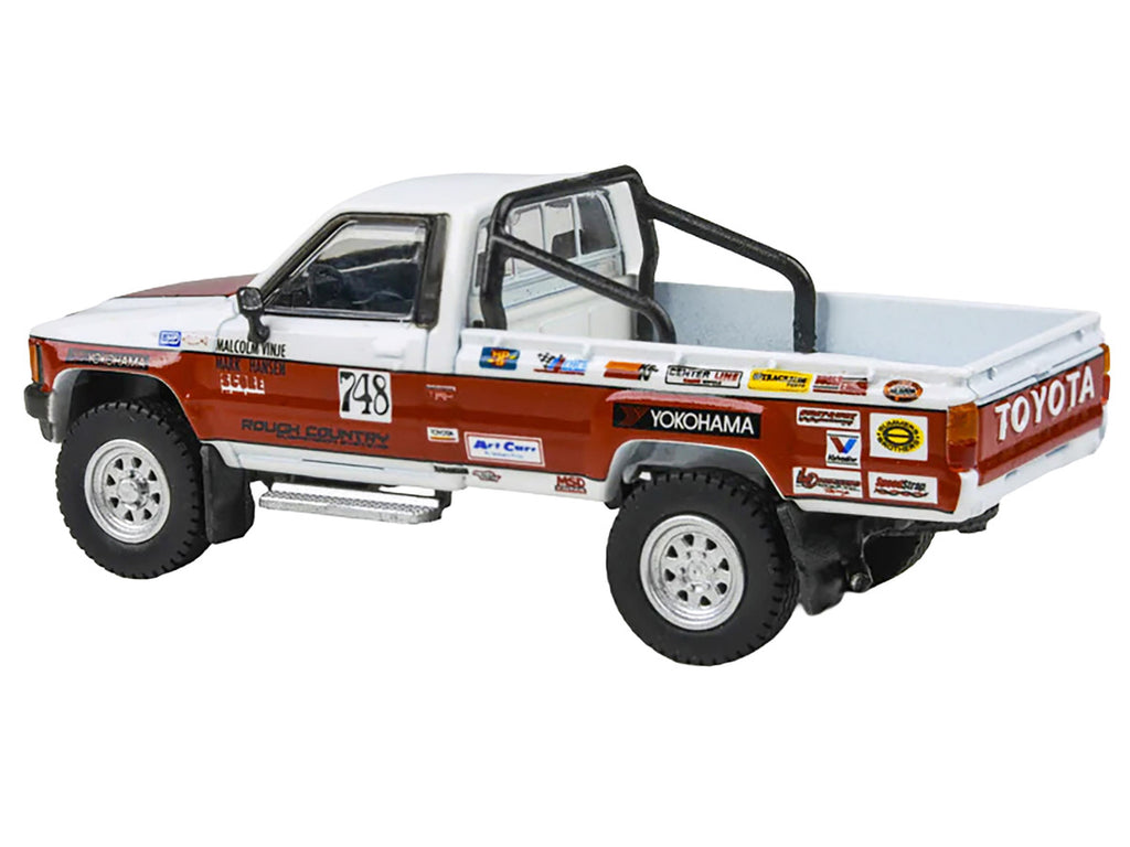 Toyota Hilux Pickup Truck #748 Malcolm Vinje - Mark Hansen "Mojave 250" (1987) 1/64 Diecast Model Car by Paragon Models-1