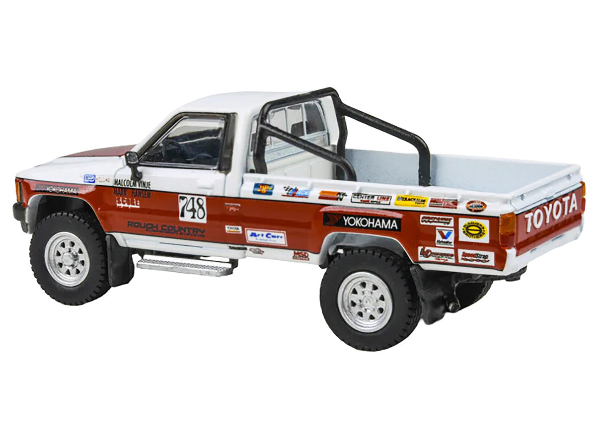 Toyota Hilux Pickup Truck #748 Malcolm Vinje - Mark Hansen "Mojave 250" (1987) 1/64 Diecast Model Car by Paragon Models-1