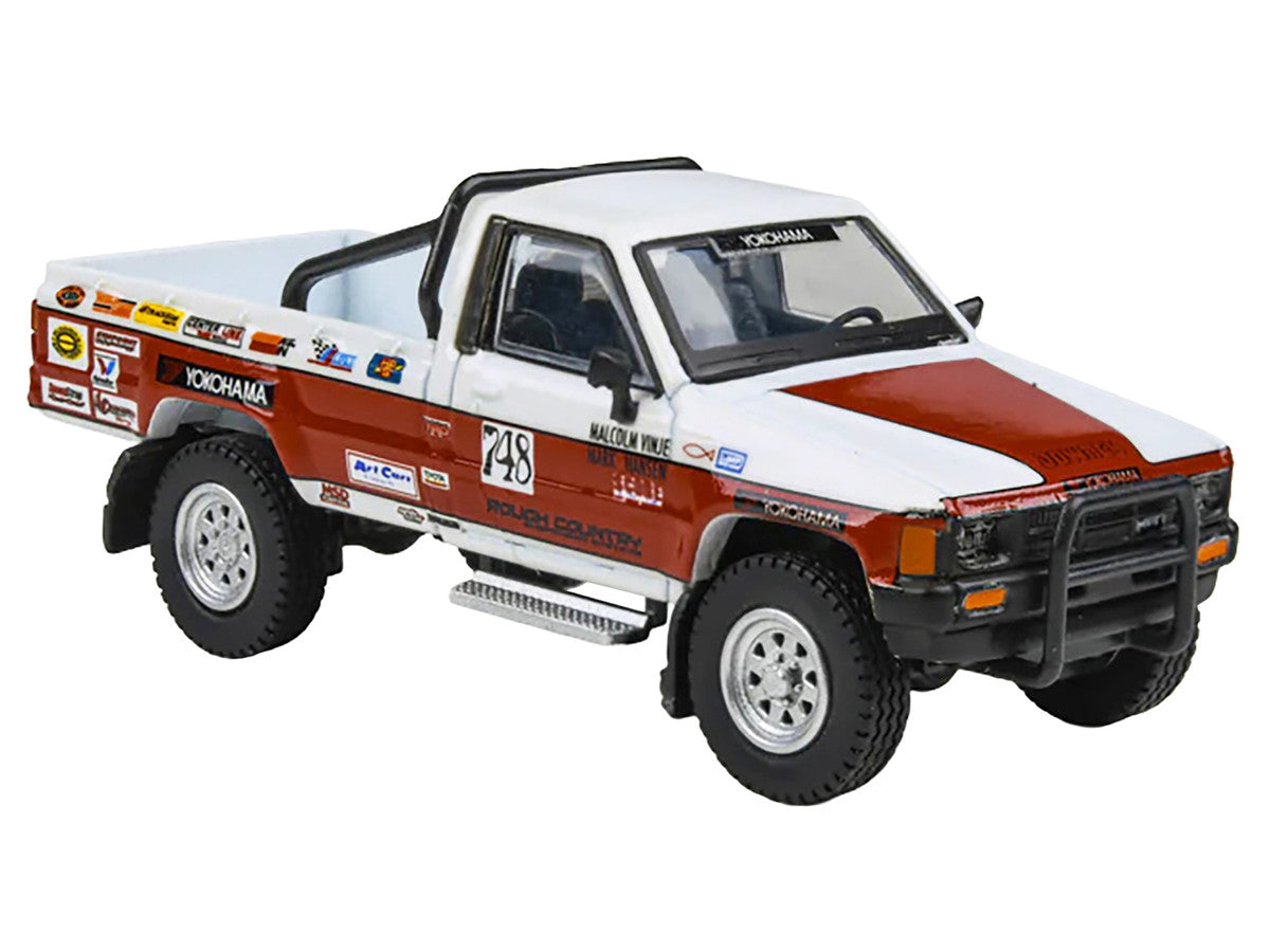 Toyota Hilux Pickup Truck #748 Malcolm Vinje - Mark Hansen "Mojave 250" (1987) 1/64 Diecast Model Car by Paragon Models-0