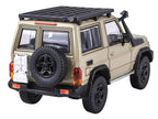 2023 Toyota Land Cruiser 71 Sandy Taupe "70th Anniversary" with Roofrack 1/64 Diecast Model Car by Paragon-2