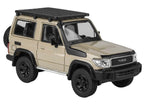 2023 Toyota Land Cruiser 71 Sandy Taupe "70th Anniversary" with Roofrack 1/64 Diecast Model Car by Paragon-0