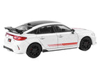 2025 Honda Civic Type R FL5 "Ultimate Edition" White with Red Stripes and Black Top 1/64 Diecast Model Car by Paragon-1