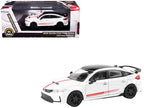 2025 Honda Civic Type R FL5 "Ultimate Edition" White with Red Stripes and Black Top 1/64 Diecast Model Car by Paragon-3