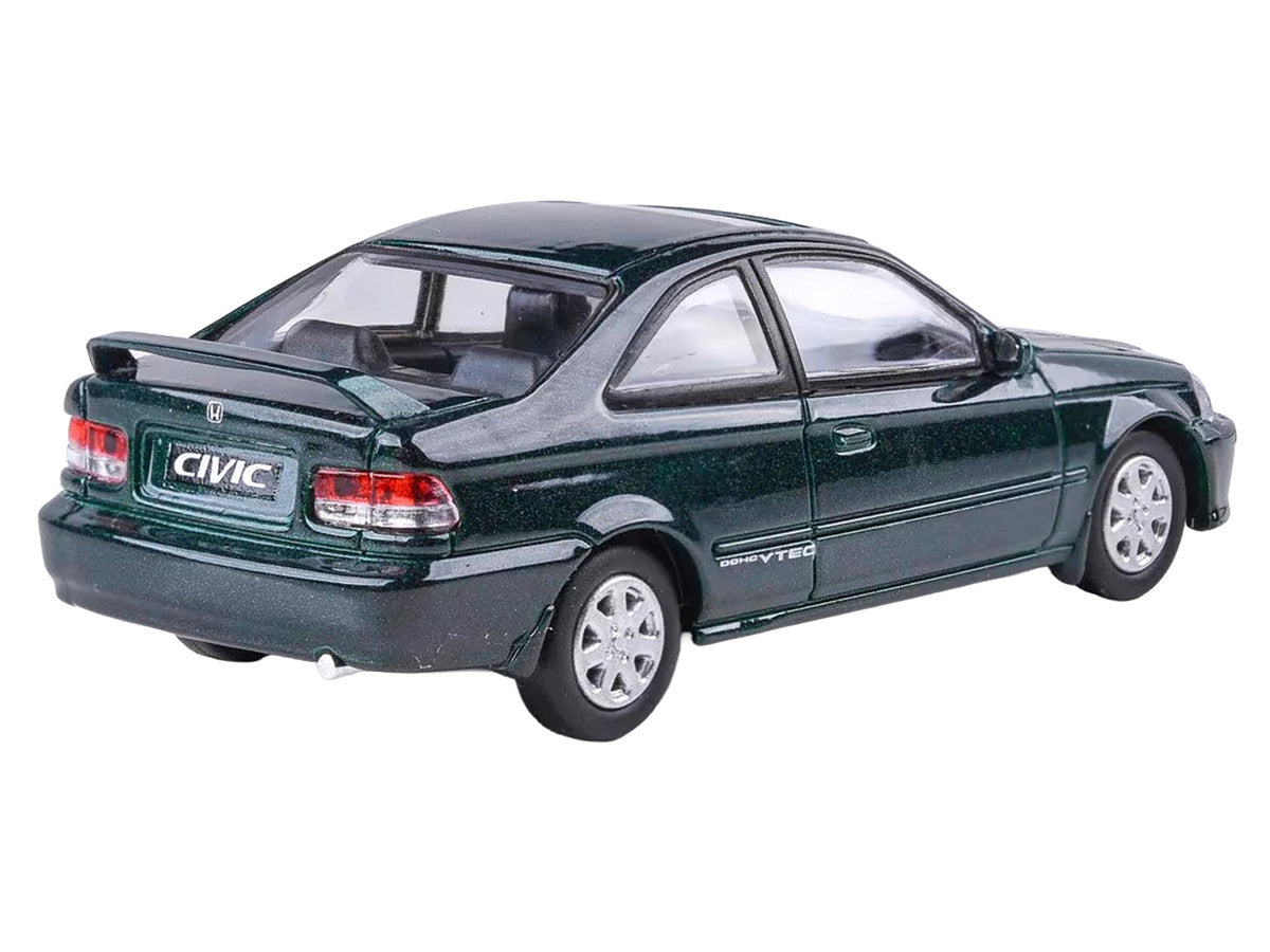 1999 Honda Civic Si EM1 Clover Green Pearl Metallic with Sunroof 1/64 Diecast Model Car by Paragon-1