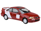 1999 Honda Civic Si EM1 "Kanjo Livery" Red with White Stripes 1/64 Diecast Model Car by Paragon Models-2