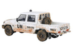 2014 Toyota Land Cruiser LC 79 Pickup Truck "UN MINUSCA" White (Dirty Version) 1/64 Diecast Model Car by Paragon Models-0