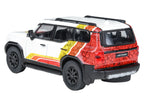 2024 Toyota Land Cruiser 250 Prado White with "TRD" Stripes 1/64 Diecast Model Car by Paragon