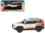 2024 Toyota Land Cruiser 250 Prado White with "TRD" Stripes 1/64 Diecast Model Car by Paragon
