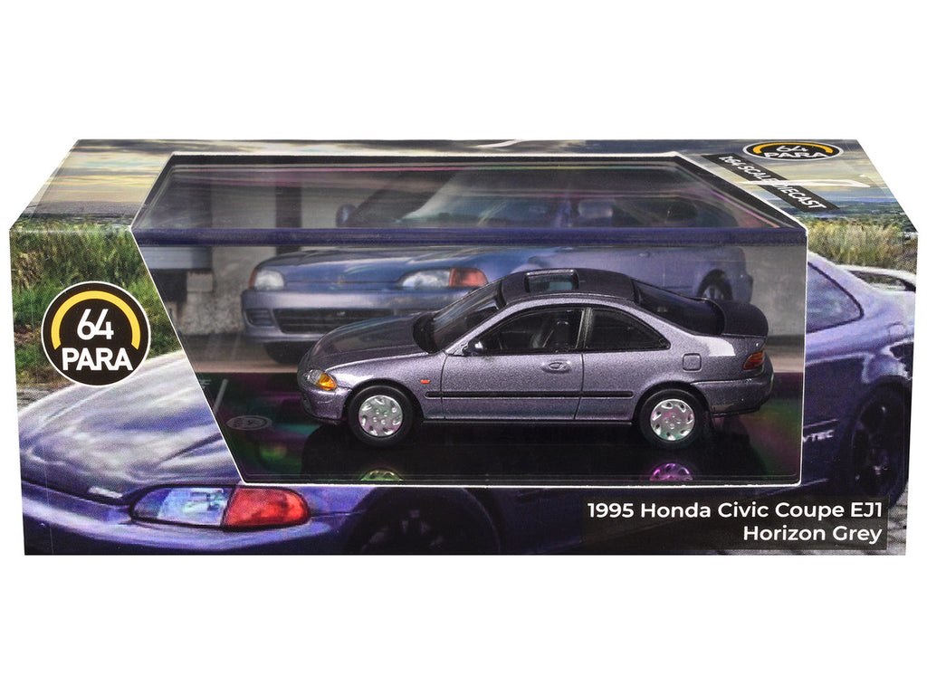 1995 Honda Civic Coupe EJ1 Horizon Gray Metallic with Sunroof 1/64 Diecast Model Car by Paragon-2