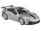 2025 Porsche 911 GT3 (992.2) GT Silver Metallic with Carbon Stripe 1/64 Diecast Model Car by Paragon Models-2