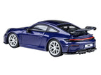 2025 Porsche 911 GT3 (992.2) Gentian Blue Metallic with Carbon Stripe 1/64 Diecast Model Car by Paragon