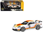 2025 Porsche 911 GT3 (992.2) #3 "Andial Livery" White with Stripes 1/64 Diecast Model Car by Paragon