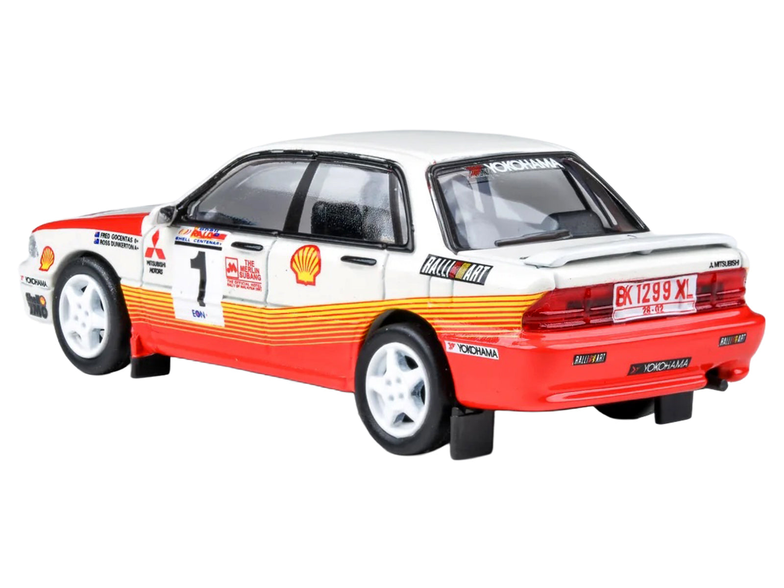 Mitsubishi Galant VR-4 RHD (Right Hand Drive) #1 Ross Dunkerton - Fred Gocentas Winner "APRC Rally Malaysia" (1991) 1/64 Diecast Model Car by Paragon