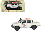 2014 Toyota Land Cruiser LC 79 Pickup Truck White "International Red Cross" 1/64 Diecast Model Car by Paragon Models-2