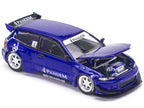 Pandem Civic EG6 RHD (Right Hand Drive) Blue Metallic "Enigma Exclusive Edition" 1/64 Diecast Model Car by Pop Race-2