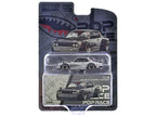 Skyline GT-R V8 Drift "Hakosuka" RHD (Right Hand Drive) Silver Metallic with Carbon Hood and Shark Mouth Graphics "Enigma Exclusive Edition" 1/64 Diecast Model Car by Pop Race-1