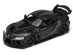 Toyota Supra DarwinPro Black with Gold Accents "Enigma Exclusive Edition" 1/64 Diecast Model Car by Pop Race-1