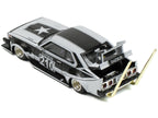 Skyline C210 "Bosozoku Style" RHD (Right Hand Drive) #210 Matt Black and Silver 1/64 Diecast Model Car by Pop Race-2