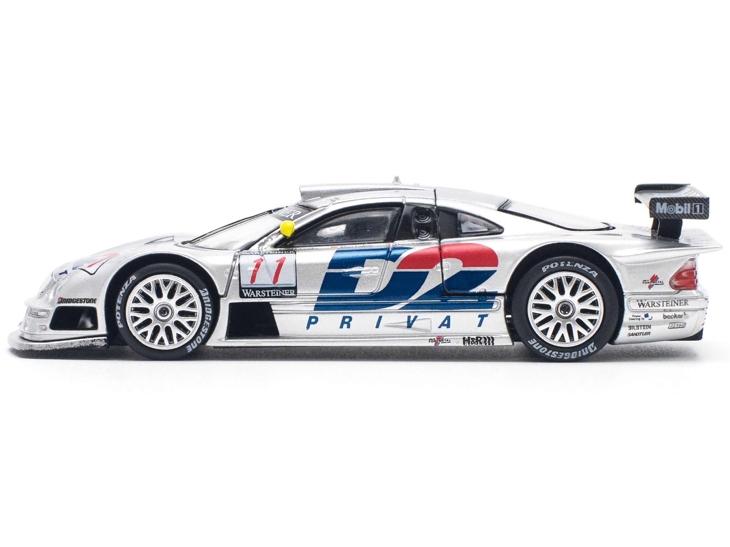 Mercedes-Benz CLK GTR #11 "D2 Privat" "FIA GT Championship" (1997) 1/64 Diecast Model Car by Pop Race
