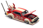 Skyline GT-R V8 Drift "Hakosuka" RHD (Right Hand Drive) "Coca-Cola (Japan)" Red and Cream 1/64 Diecast Model Car by Pop Race-0