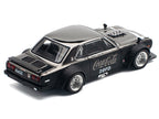 Skyline GT-R V8 Drift "Hakosuka" RHD (Right Hand Drive) "Coca-Cola Zero" Dark Chrome and Black 1/64 Diecast Model Car by Pop Race-1