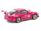 RWB 997 #12 "Hotel Ava" Pink Metallic 1/64 Diecast Model Car by Pop Race-1