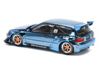 Pandem Civic EG6 RHD (Right Hand Drive) Blue Chrome 1/64 Diecast Model Car by Pop Race-2