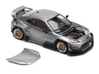 Toyota Pandem GR86 Silver Metallic 1/64 Diecast Model Car by Pop Race-2