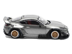 Toyota Pandem GR86 Silver Metallic 1/64 Diecast Model Car by Pop Race-0