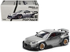 Toyota Pandem GR86 Silver Metallic 1/64 Diecast Model Car by Pop Race-3