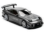 Mazda RX7 (FD) "RE Amemiya" Widebody RHD (Right Hand Drive) Gunmetal Gray Metallic with Carbon Hood 1/64 Diecast Model Car by Pop Race-1