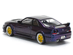 Skyline GT-R (R33) RHD (Right Hand Drive) Midnight Purple Metallic with Carbon Hood 1/64 Diecast Model Car by Pop Race-2