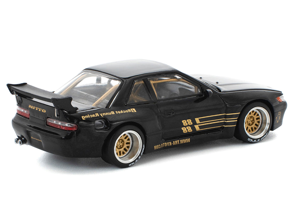 Pandem S13 RHD (Right Hand Drive) Black with Gold Accents 1/64 Diecast Model Car by Pop Race