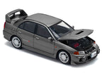 Mitsubishi Lancer Evolution IV RHD (Right Hand Drive) Dark Gray Metallic 1/64 Diecast Model Car by Pop Race-2