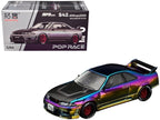 Skyline GT-R (R33) RHD (Right Hand Drive) Chameleon Chrome with Carbon Hood "APA XPO 2025 Exclusive" 1/64 Diecast Model Car by Pop Race-3