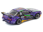 Pandem S13 RHD (Right Hand Drive) "EVA RT Test Type-01" Purple Metallic with Graphics 1/64 Diecast Model Car by Pop Race-1