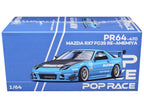 Mazda RX7 (FC3S) RE Amemiya RHD (Right Hand Drive) Light Blue with Carbon Hood "Tokyo Auto Salon 2026" 1/64 Diecast Model Car by Pop Race-2