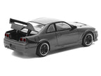GTR R33 400R RHD (Right Hand Drive) Dark Chrome "The Dark Chrome Series" 1/64 Diecast Model Car by Pop Race-3