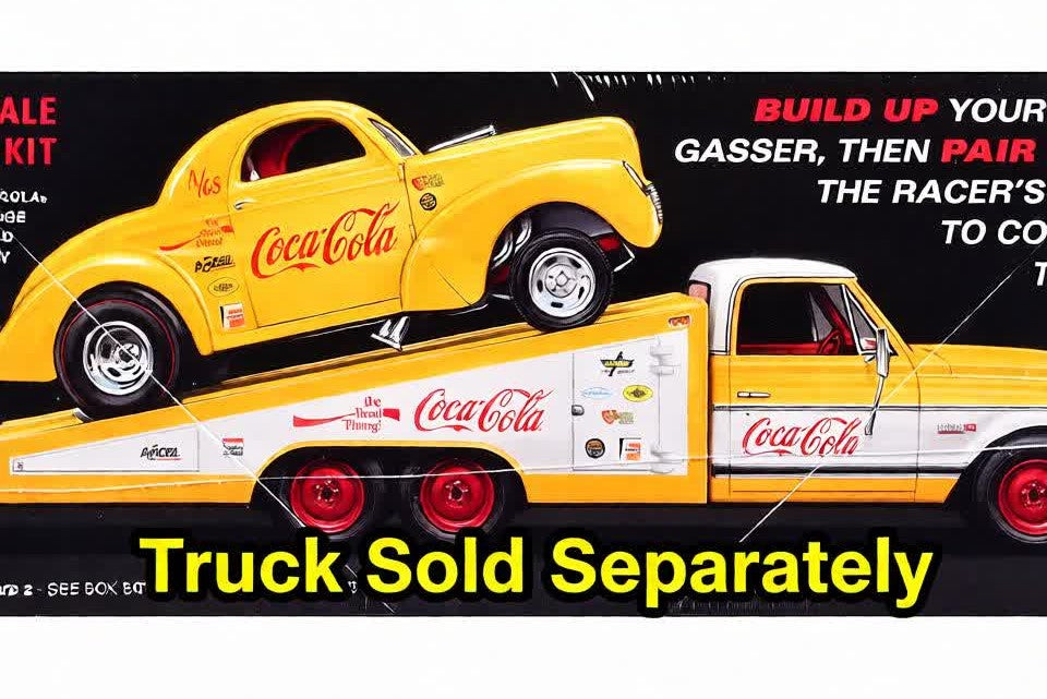Skill 2 Model Kit 1940 Willys Coupe "Coca-Cola Race Team" 1/25 Scale Model by AMT